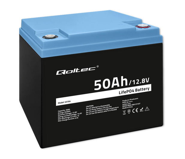Qoltec Akumulator LiFePO4 12.8V/50Ah/640W - 1324561 - zdjęcie